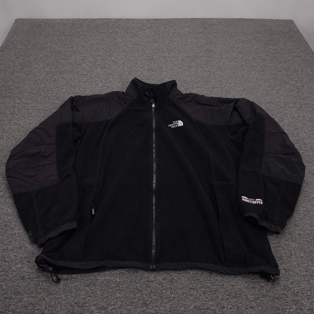 The North Face GORE Windstopper Jacket Mens XL Black Fleece Full Zip Outdoor